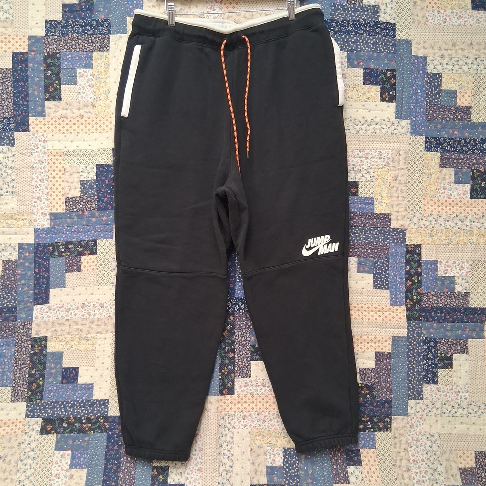 Nike Jordan Jumpman Sweatpants 2XL Black Fleece Joggers Tapered Warmup Pants